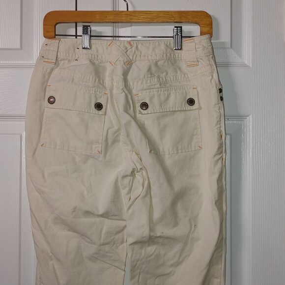 Liz Claiborne Audra cream color cropped pants  Sz 4 - Picture 6 of 8